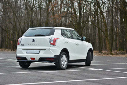 Mittlerer Diffusor Heck Ansatz für SSANGYONG TIVOLI Carbon Look
