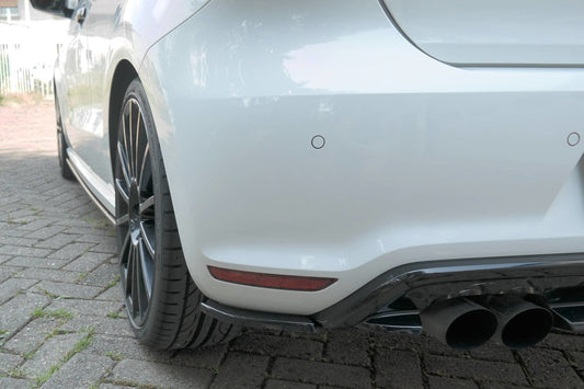 Heck Ansatz Flaps Diffusor für VOLKSWAGEN POLO MK5 R WRC Carbon Look