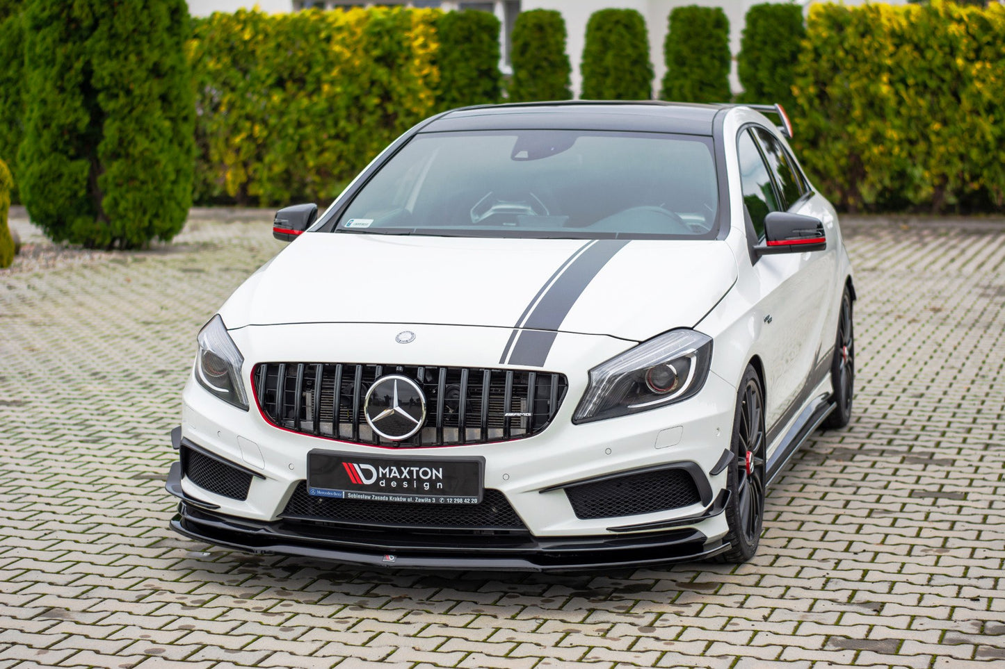 Front Ansatz für Mercedes A45 AMG W176 schwarz matt