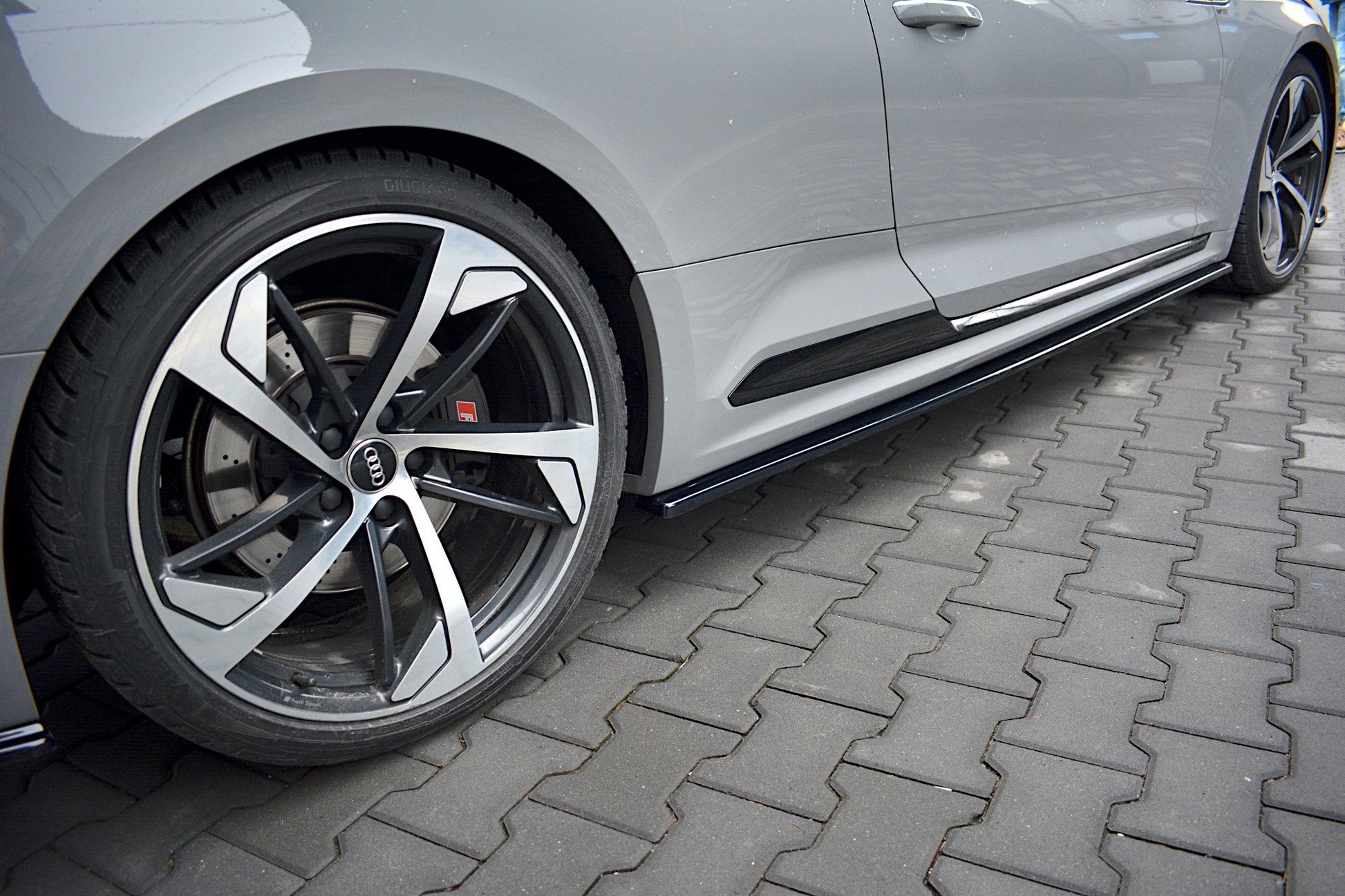 Seitenschweller Ansatz für Audi RS5 F5 Coupe schwarz Hochglanz