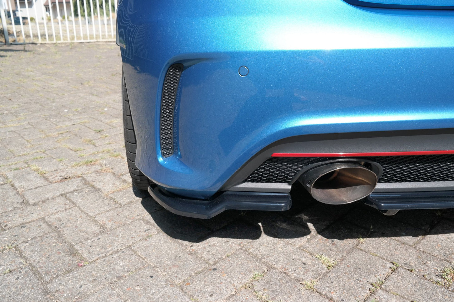 Heck Ansatz Flaps Diffusor für  Mercedes W176 AMG-LINE vor Facelift schwarz matt
