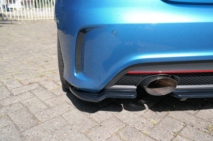 Heck Ansatz Flaps Diffusor für  Mercedes W176 AMG-LINE vor Facelift schwarz matt