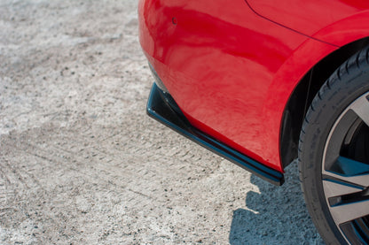 Heck Ansatz Flaps Diffusor für Peugeot 508 SW Mk2 schwarz Hochglanz