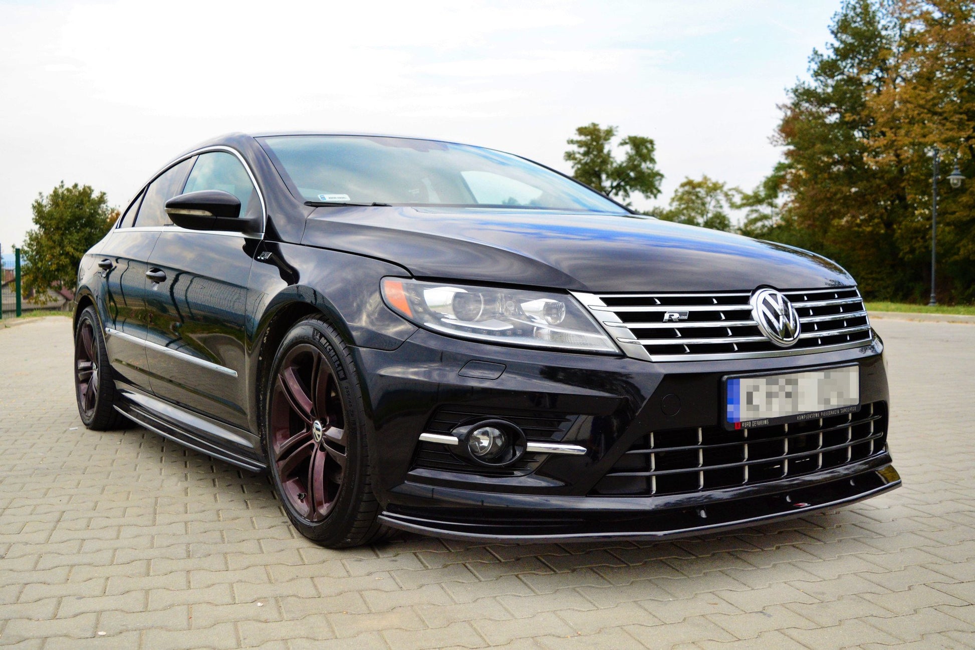 Front Ansatz für VOLKSWAGEN CC R-LINE schwarz matt