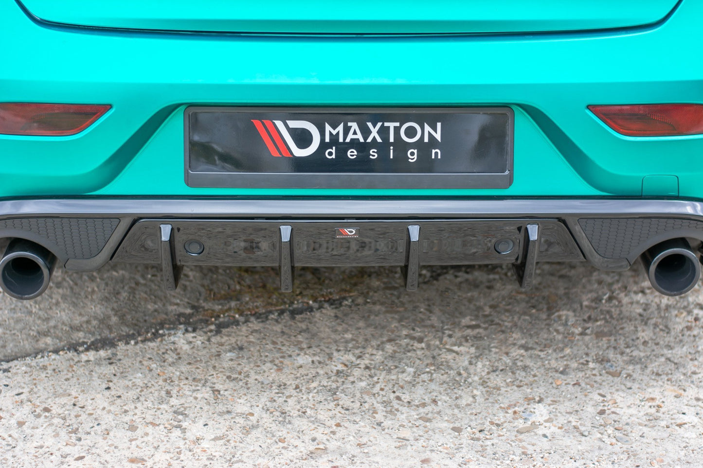 Diffusor Heck Ansatz für Volvo V40 R-design schwarz matt