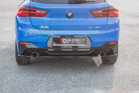 Mittlerer Diffusor Heck Ansatz für BMW X2 F39 M-Paket schwarz matt