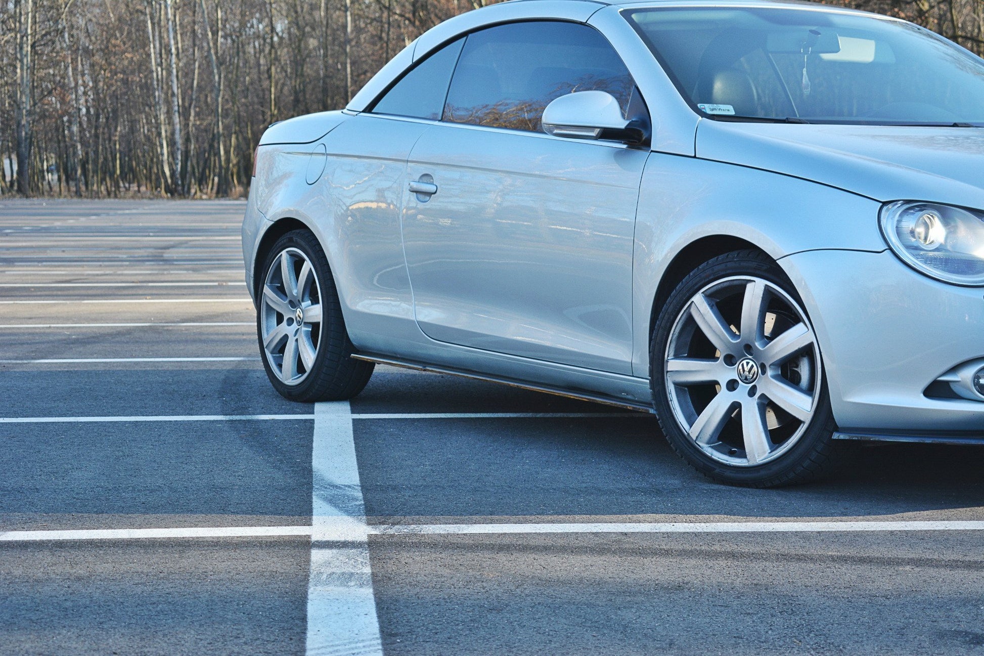 Seitenschweller Ansatz für VW EOS schwarz matt