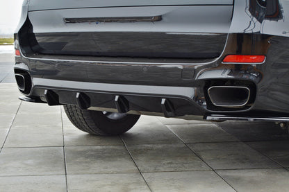 Diffusor Heck Ansatz für BMW X5 F15 M Paket schwarz Hochglanz