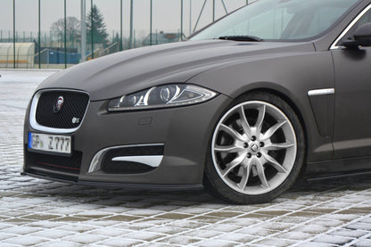 Front Ansatz für JAGUAR XF (X250) MK1 SPORTBRAKE S-PACK schwarz matt