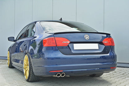Spoiler CAP für VOLKSWAGEN JETTA MK6 SEDAN vor Facelift schwarz matt