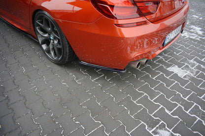Heck Ansatz Flaps Diffusor für BMW M6 GRAN COUPÉ schwarz matt