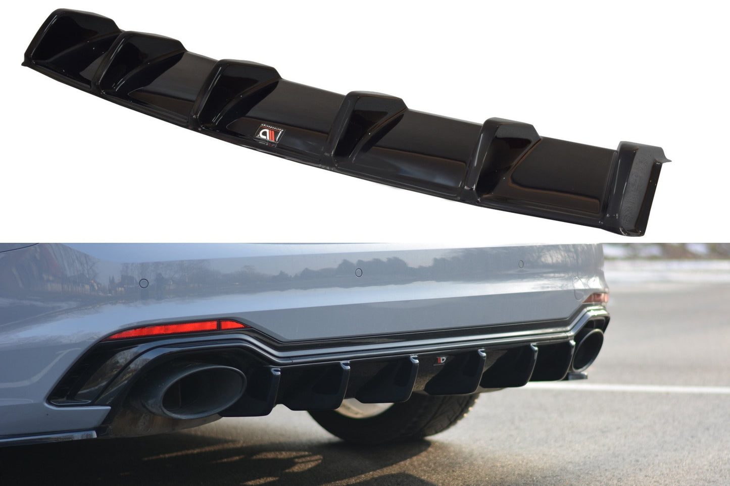 Diffusor Heck Ansatz für Audi RS5 F5 Coupe / Sportback Carbon Look