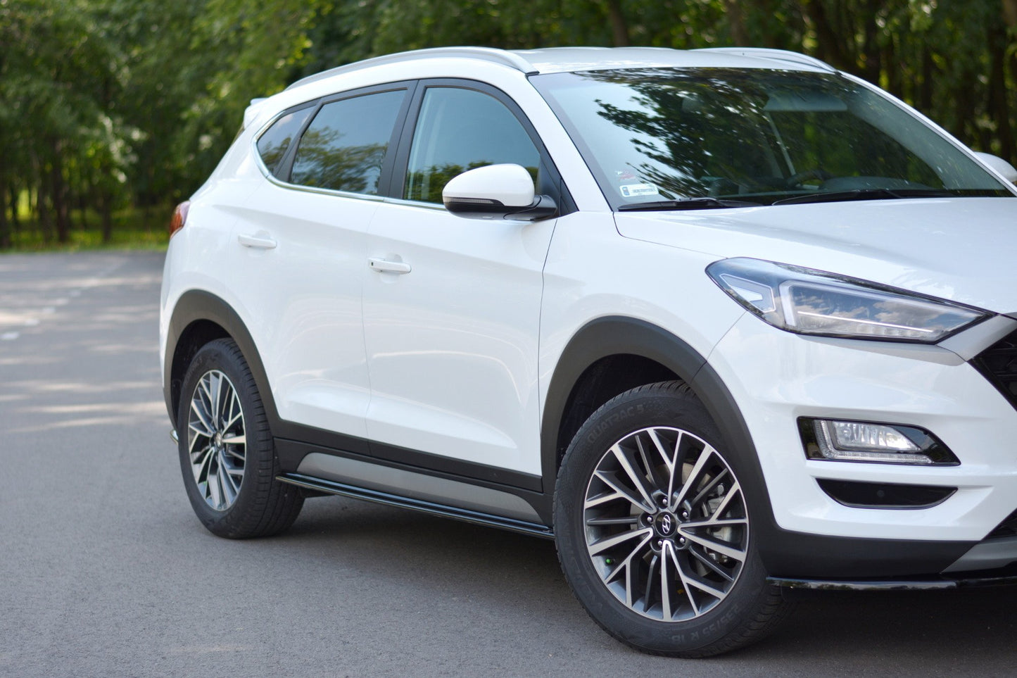 Seitenschweller Ansatz für Hyundai Tucson Mk3 Facelift Carbon Look