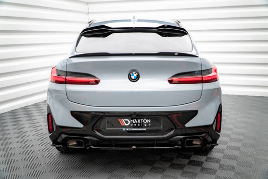 Mittlerer Diffusor Heck Ansatz für BMW X4 M-Paket G02 Facelift schwarz Hochglanz