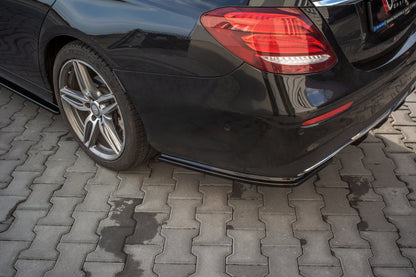 Heck Ansatz Flaps Diffusor für Mercedes-Benz E43 AMG / AMG-Line W213 schwarz matt