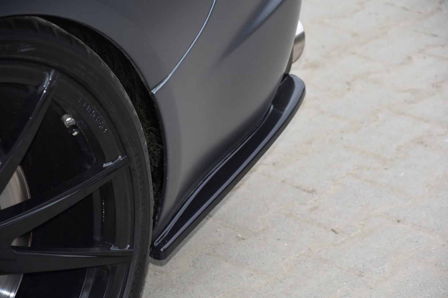 Heck Ansatz Flaps Diffusor für JAGUAR XF- R schwarz Hochglanz