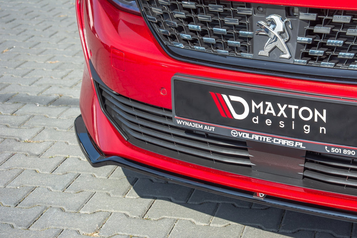 Front Ansatz V.1 für Peugeot 508 Mk2 schwarz Hochglanz
