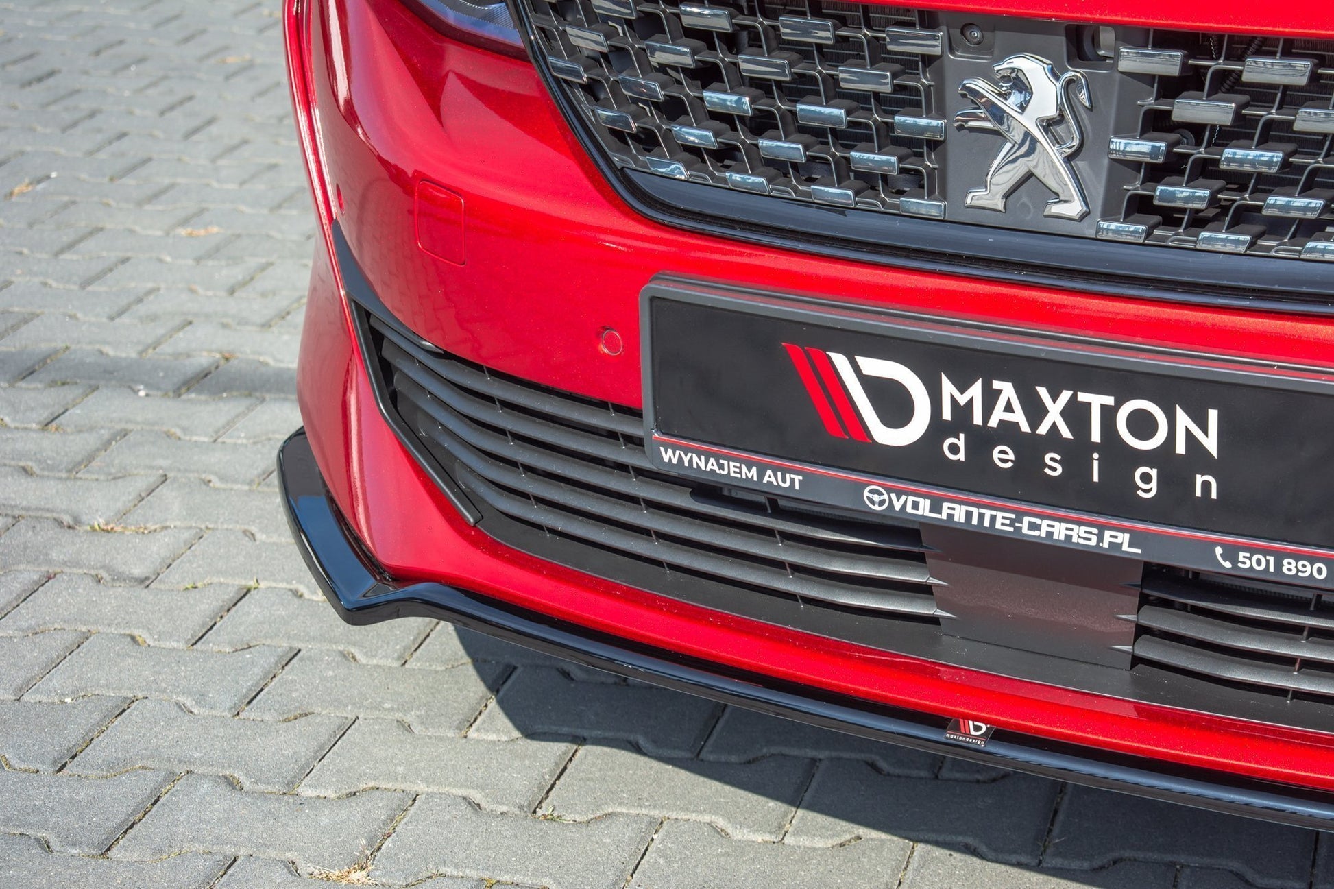 Front Ansatz V.1 für Peugeot 508 Mk2 schwarz Hochglanz