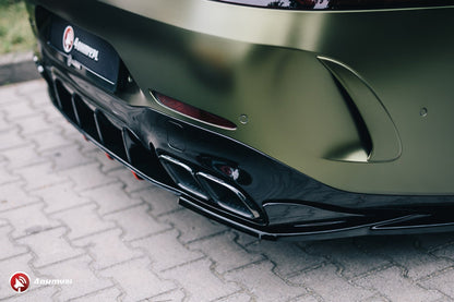 Heck Ansatz Flaps Diffusor für Mercedes-AMG GT 63 S 4-Door Coupe Aero Carbon Look