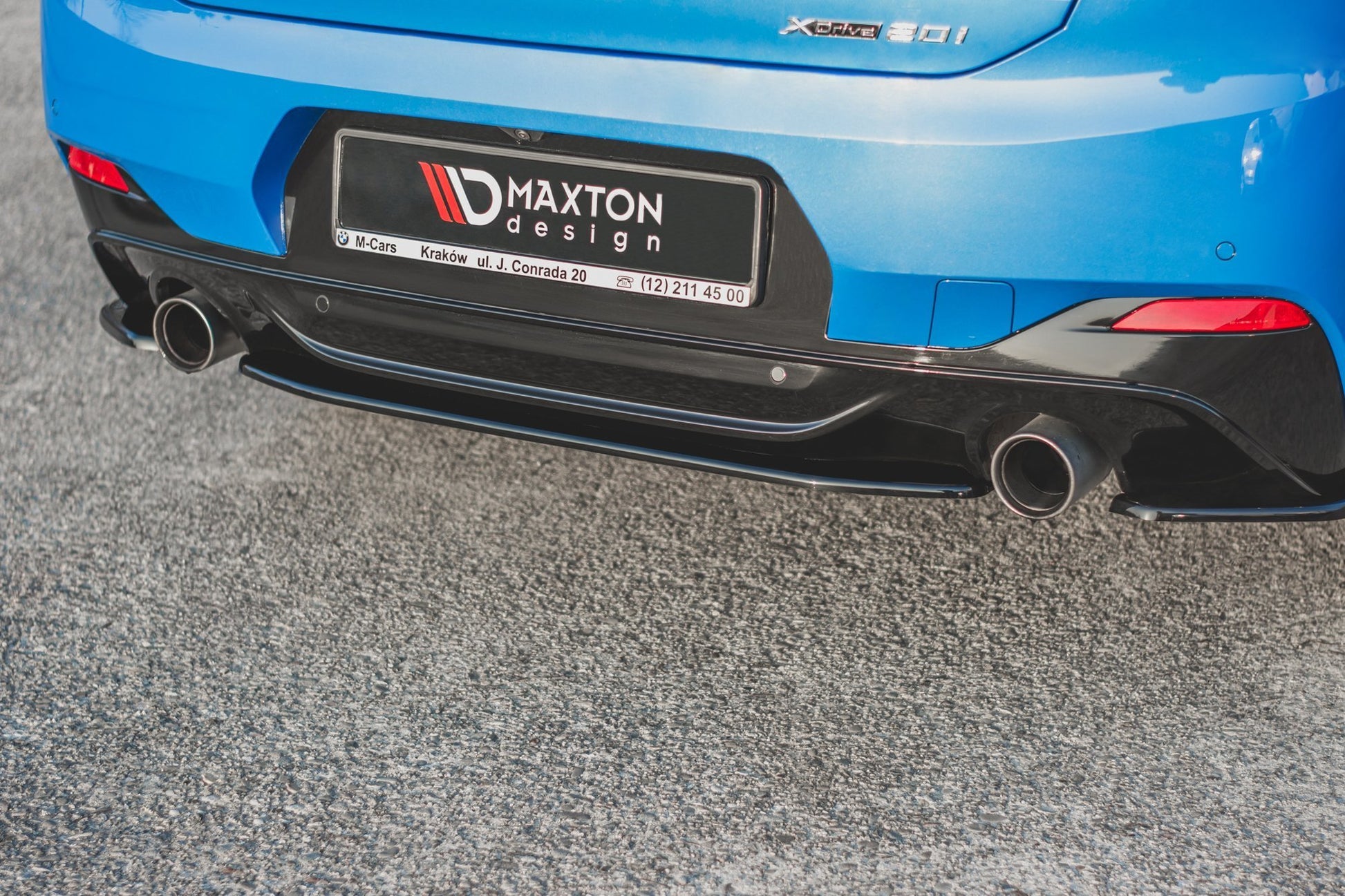 Mittlerer Diffusor Heck Ansatz für BMW X2 F39 M-Paket schwarz matt