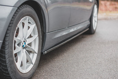 Seitenschweller Ansatz für BMW 3er E90/E91 Facelift schwarz matt