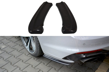 Heck Ansatz Flaps Diffusor für Audi RS5 F5 Coupe  schwarz Hochglanz