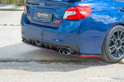Mittlerer Diffusor Heck Ansatz passend für V.2 SUBARU WRX STI Carbon Look