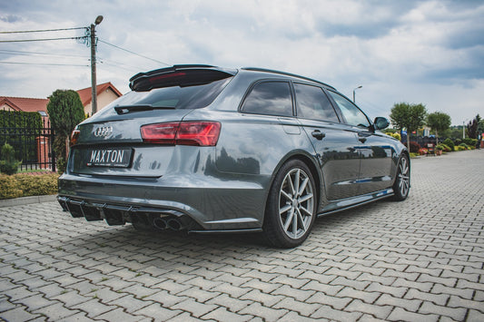 Spoiler CAP für Audi S6 / A6 S-Line C7 Avant schwarz Hochglanz