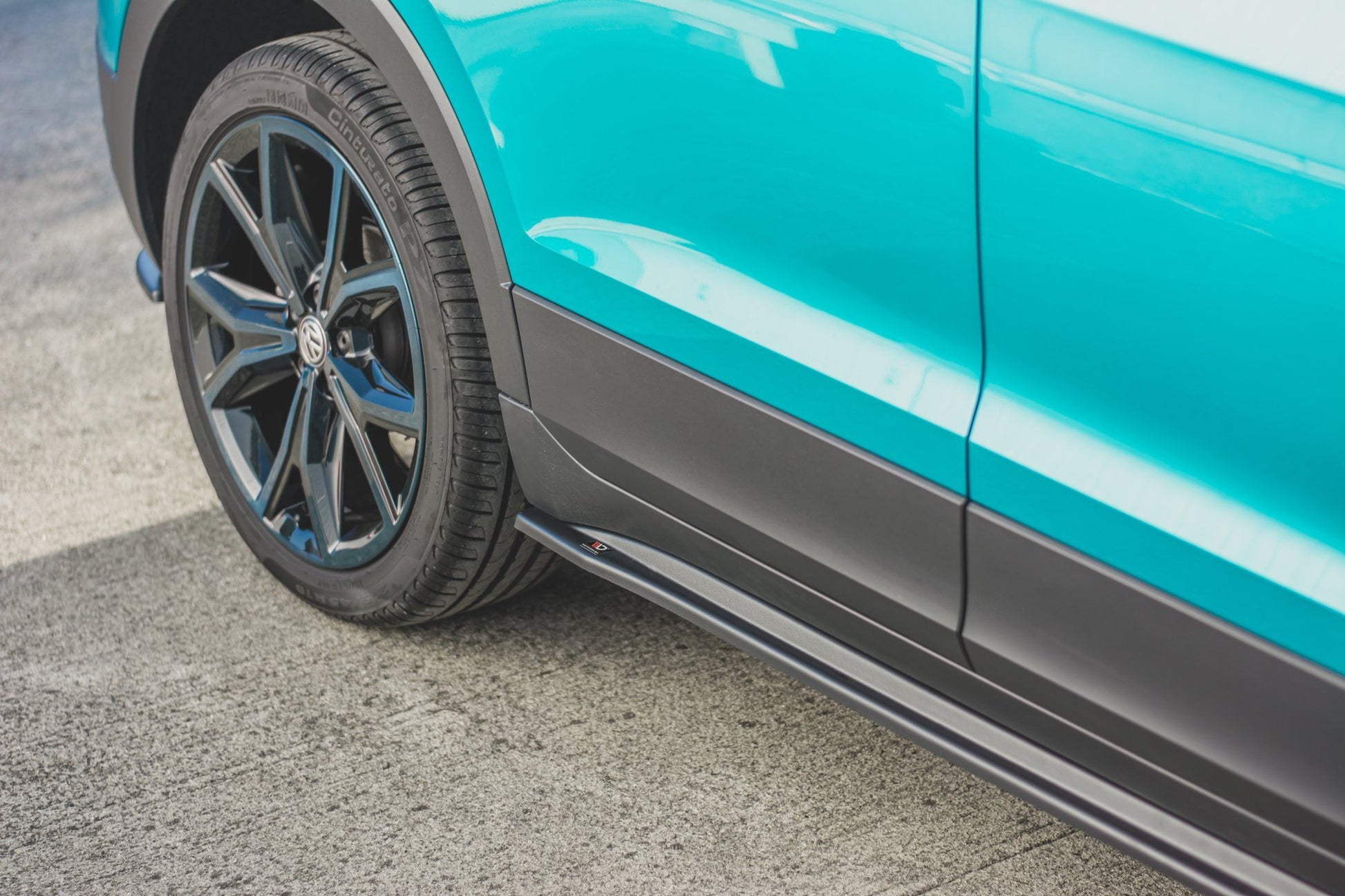 Seitenschweller Ansatz für Volkswagen T-Cross schwarz Hochglanz