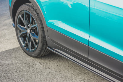 Seitenschweller Ansatz für Volkswagen T-Cross Carbon Look