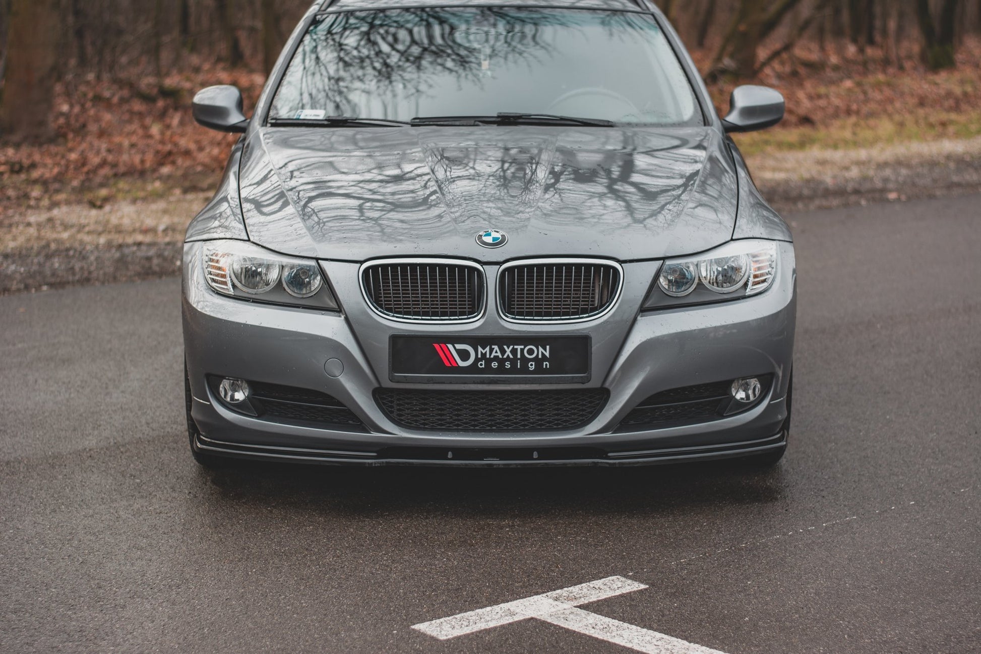 Front Ansatz V.2 für BMW 3er E90/E91 Facelift schwarz matt