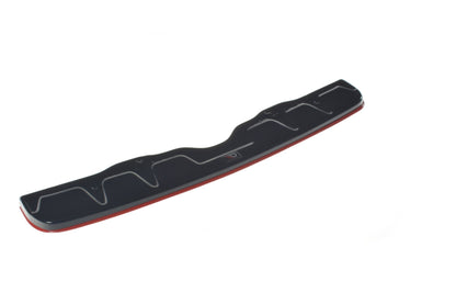 Mittlerer Diffusor Heck Ansatz passend für V.2 SUBARU WRX STI schwarz Hochglanz
