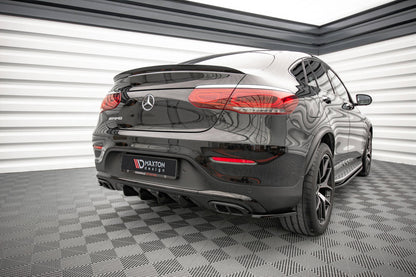 Diffusor Heck Ansatz für Mercedes-Benz GLC Coupe AMG-Line C253 Facelift schwarz Hochglanz