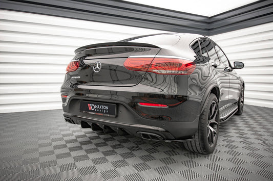 Heck Ansatz Flaps Diffusor für Mercedes-Benz GLC Coupe AMG-Line C253 Facelift Carbon Look