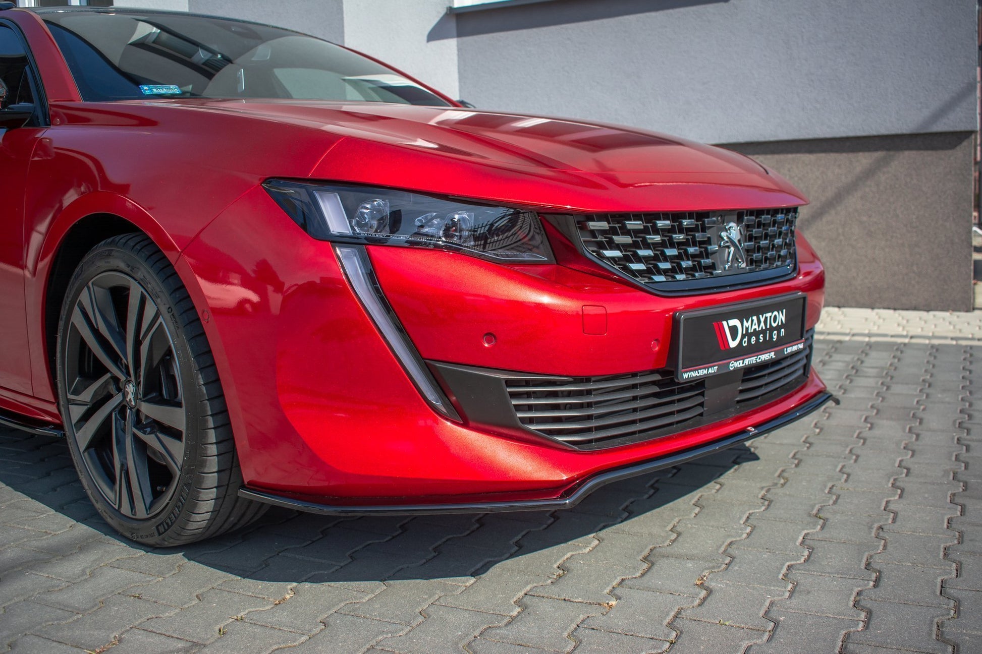Front Ansatz V.1 für Peugeot 508 Mk2 schwarz Hochglanz