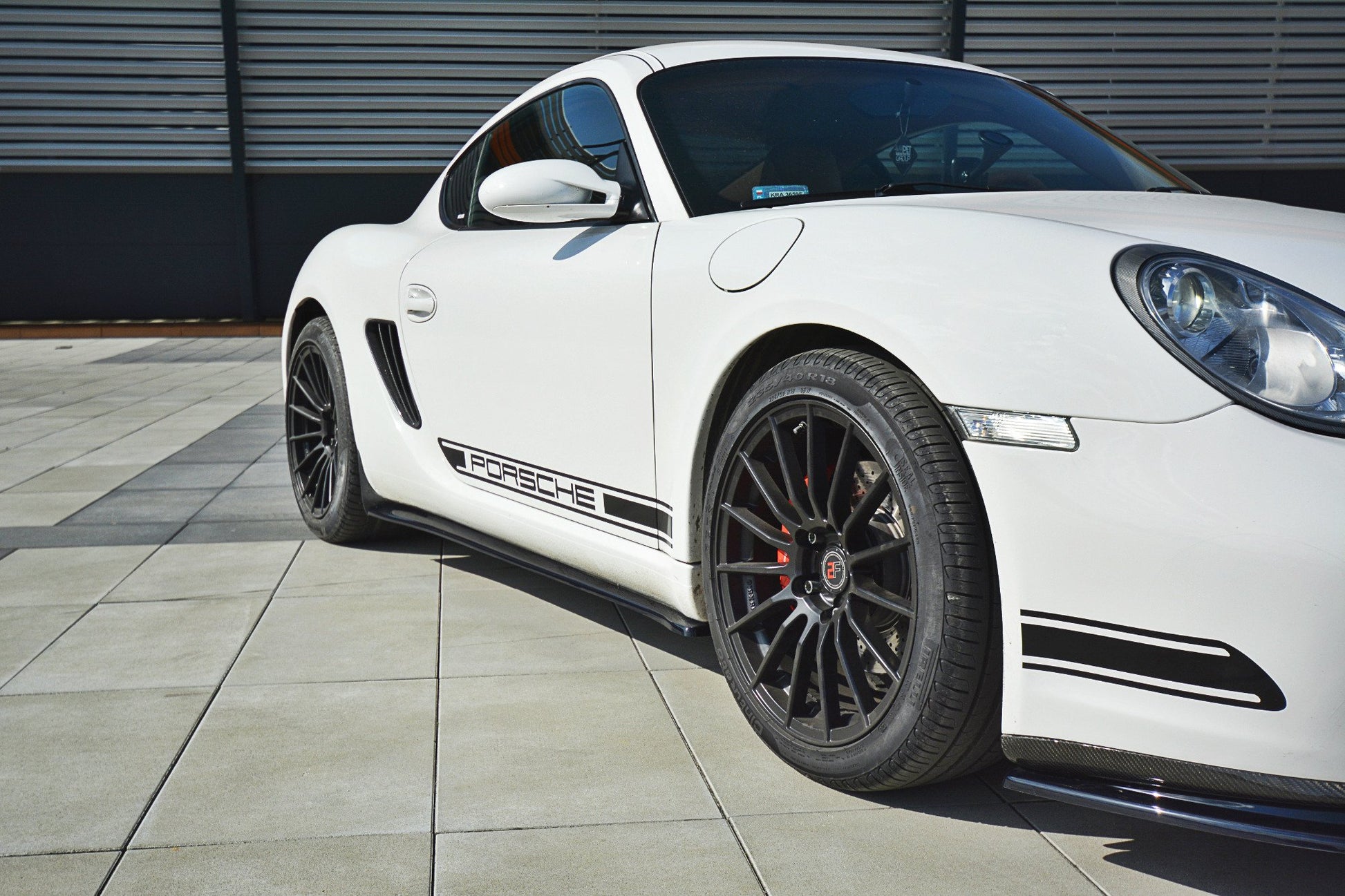 Seitenschweller Ansatz für PORSCHE CAYMAN S 987C  schwarz matt