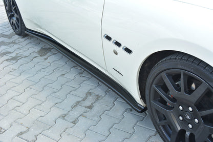 Seitenschweller Ansatz für MASERATI GRANTURISMO 2007-2011 schwarz Hochglanz