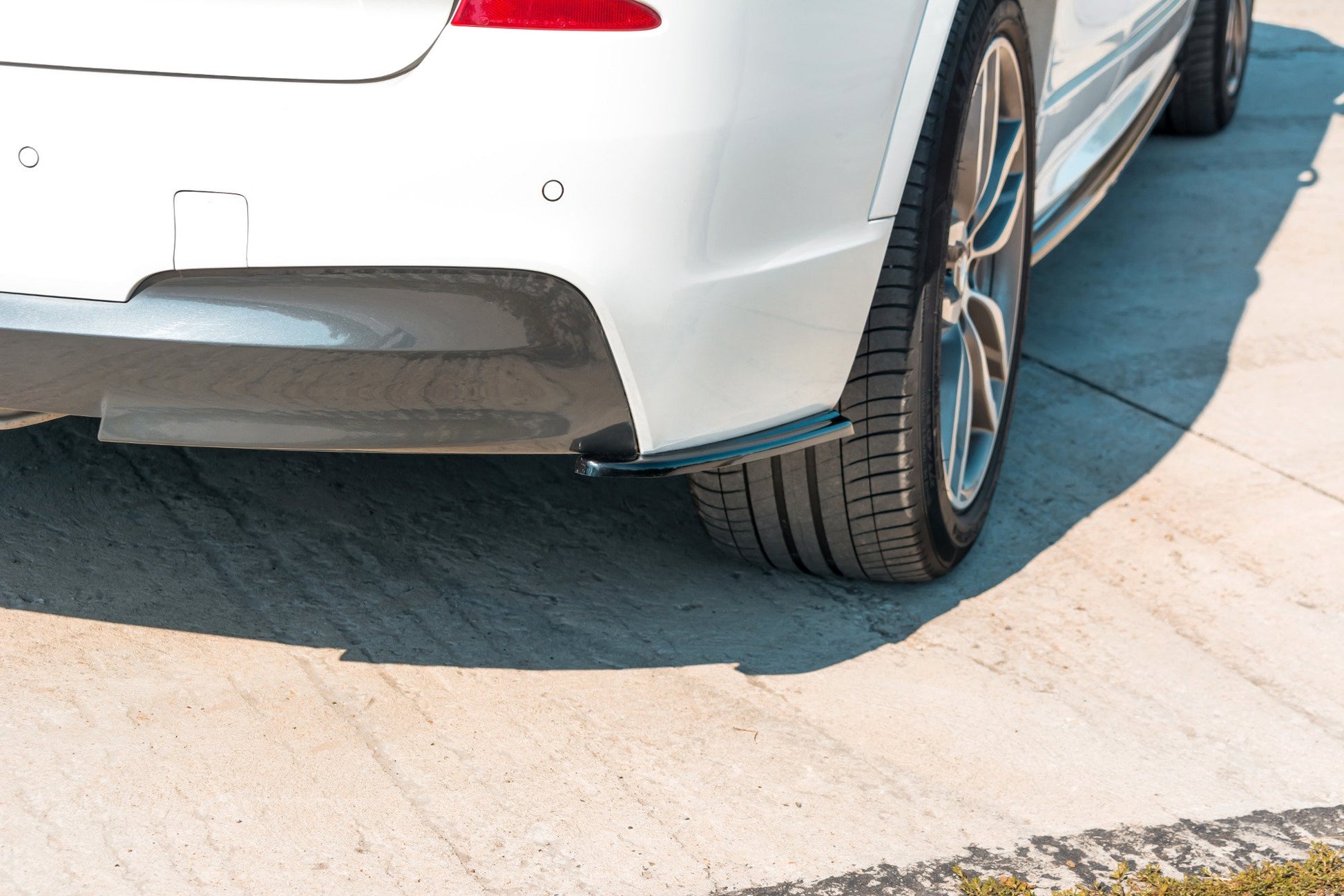 Heck Ansatz Flaps Diffusor für BMW X3 F25 M-Paket Facelift  schwarz Hochglanz