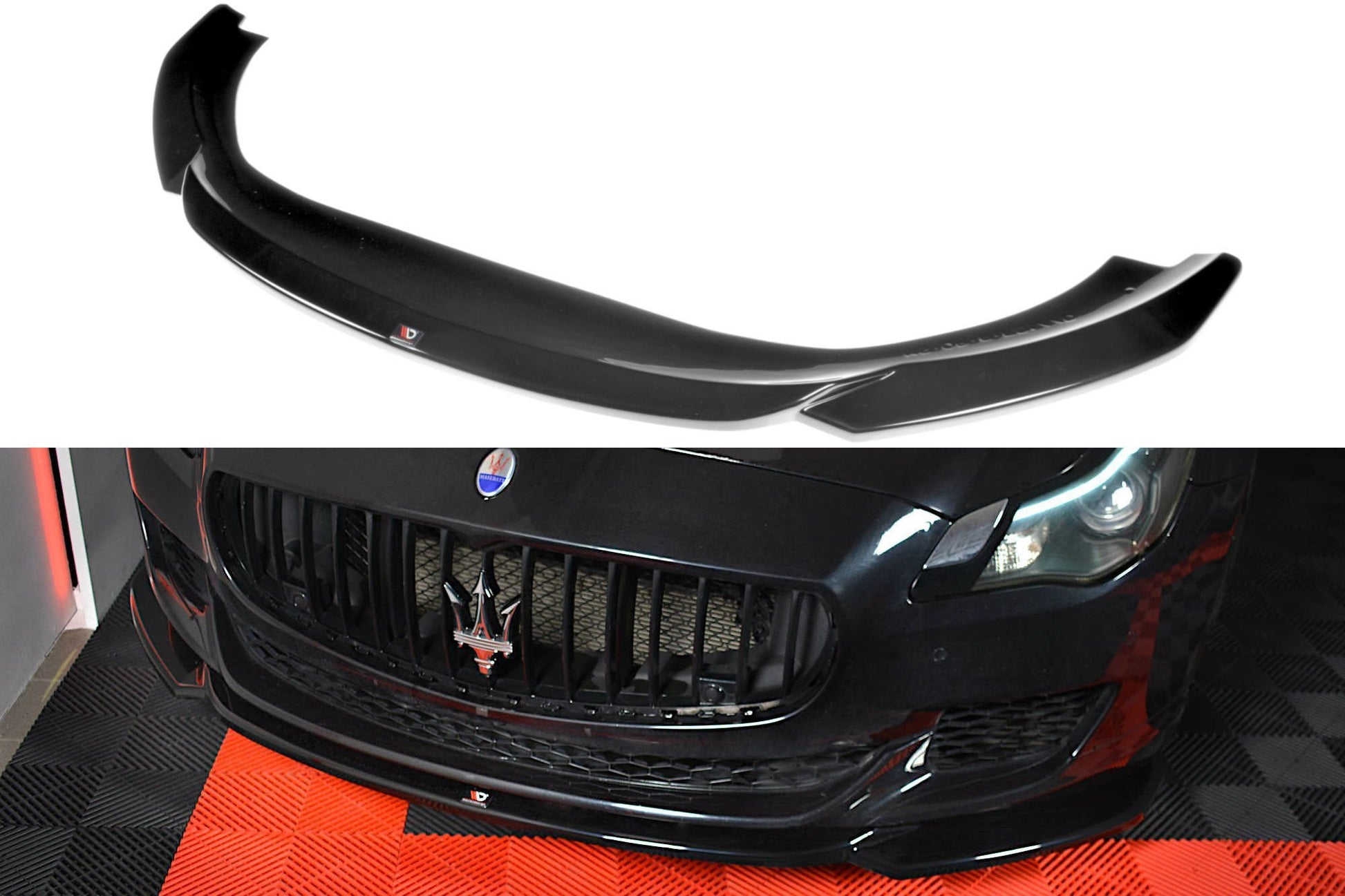 Front Ansatz für MASERATI QUATTROPORTE MK.6 vor Facelift schwarz Hochglanz