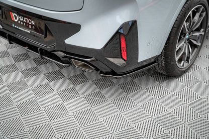 Heck Ansatz Flaps Diffusor für BMW X4 M-Paket G02 Facelift Carbon Look