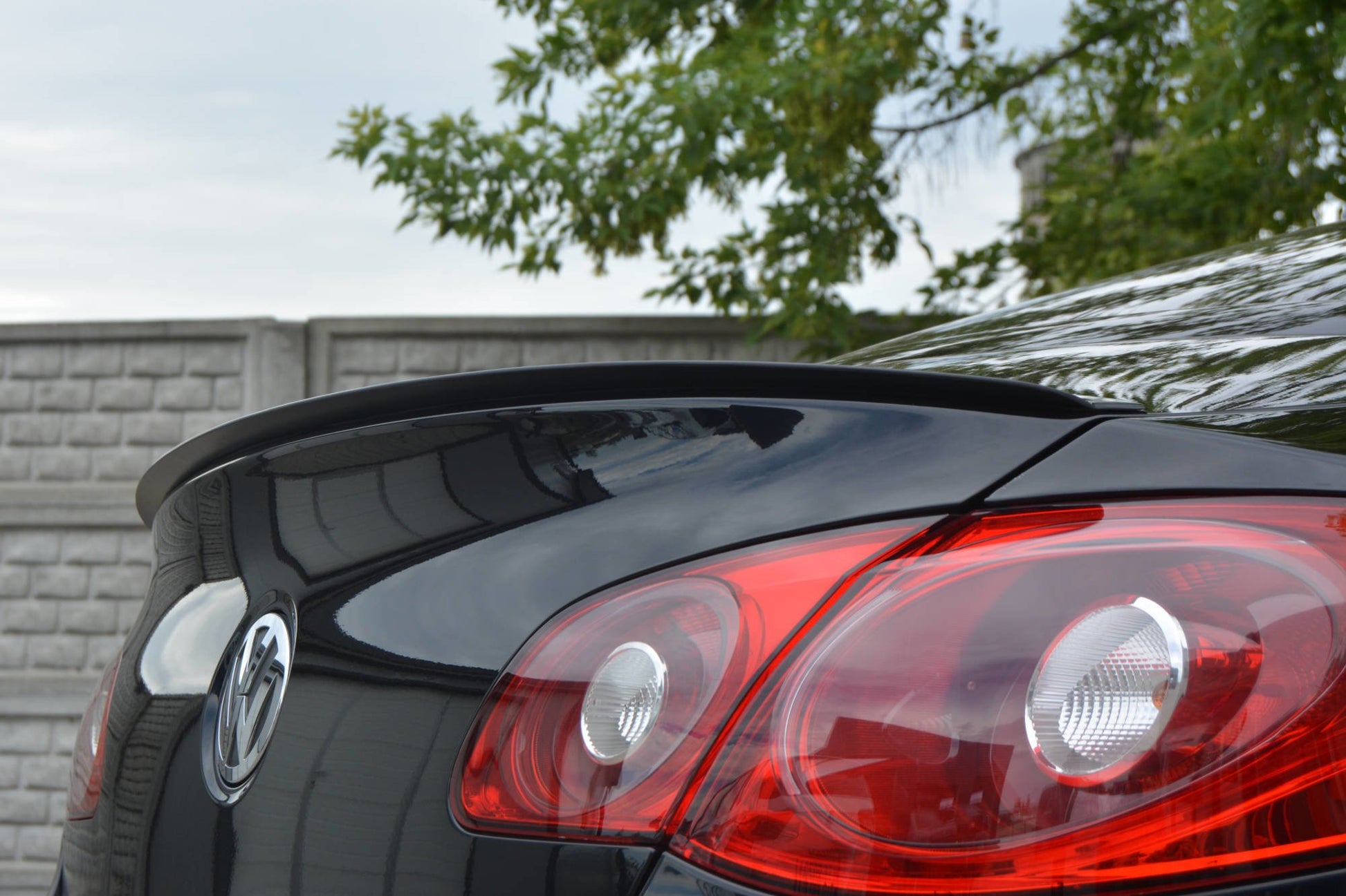 Spoiler CAP für VW Passat CC R36 RLINE schwarz matt