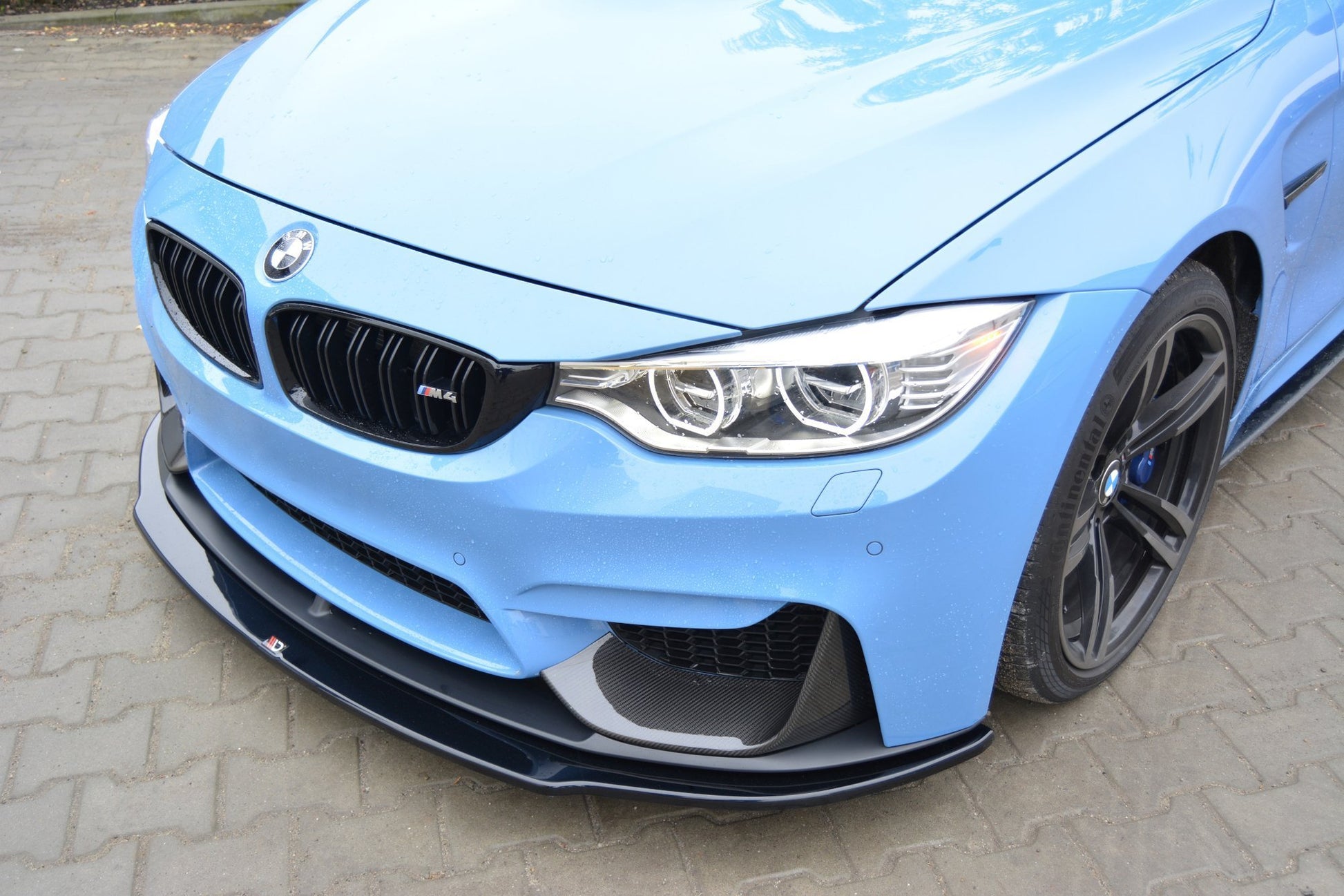Front Ansatz für  BMW M4 F82 M-performance schwarz matt
