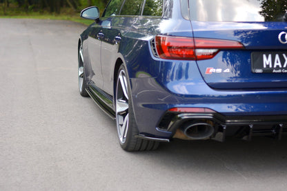 Seitenschweller Ansatz für Audi RS4 B9  schwarz Hochglanz