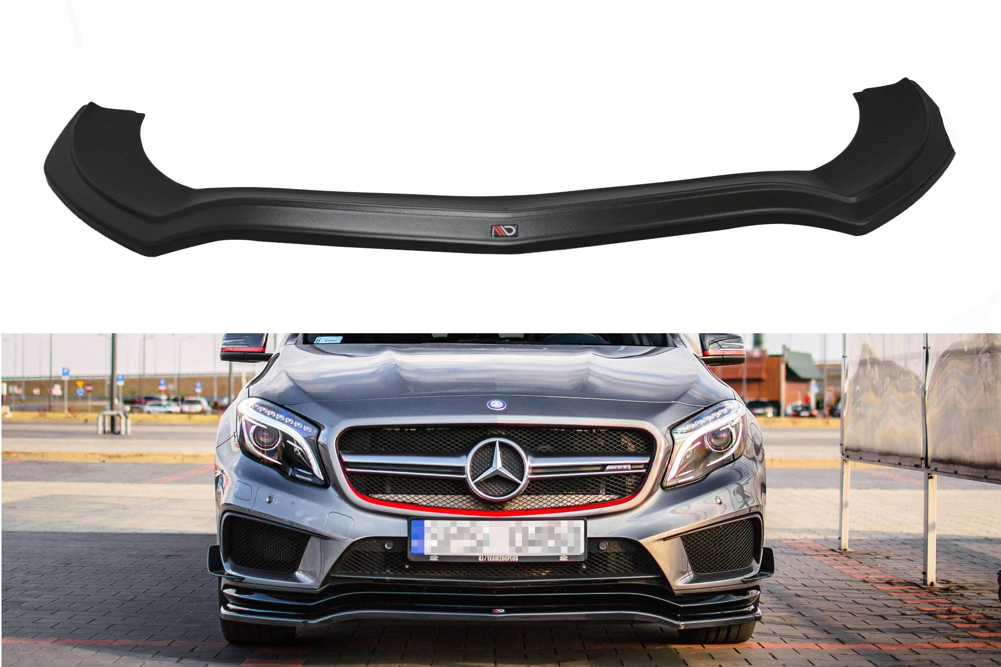 Front Ansatz für Mercedes GLA 45 AMG SUV (X156) vor Facelift Carbon Look