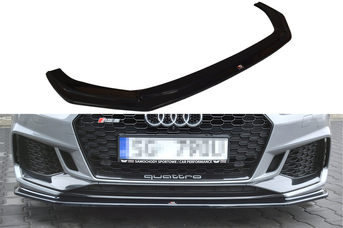 Front Ansatz V.2 für Audi RS5 F5 Coupe / Sportback schwarz Hochglanz