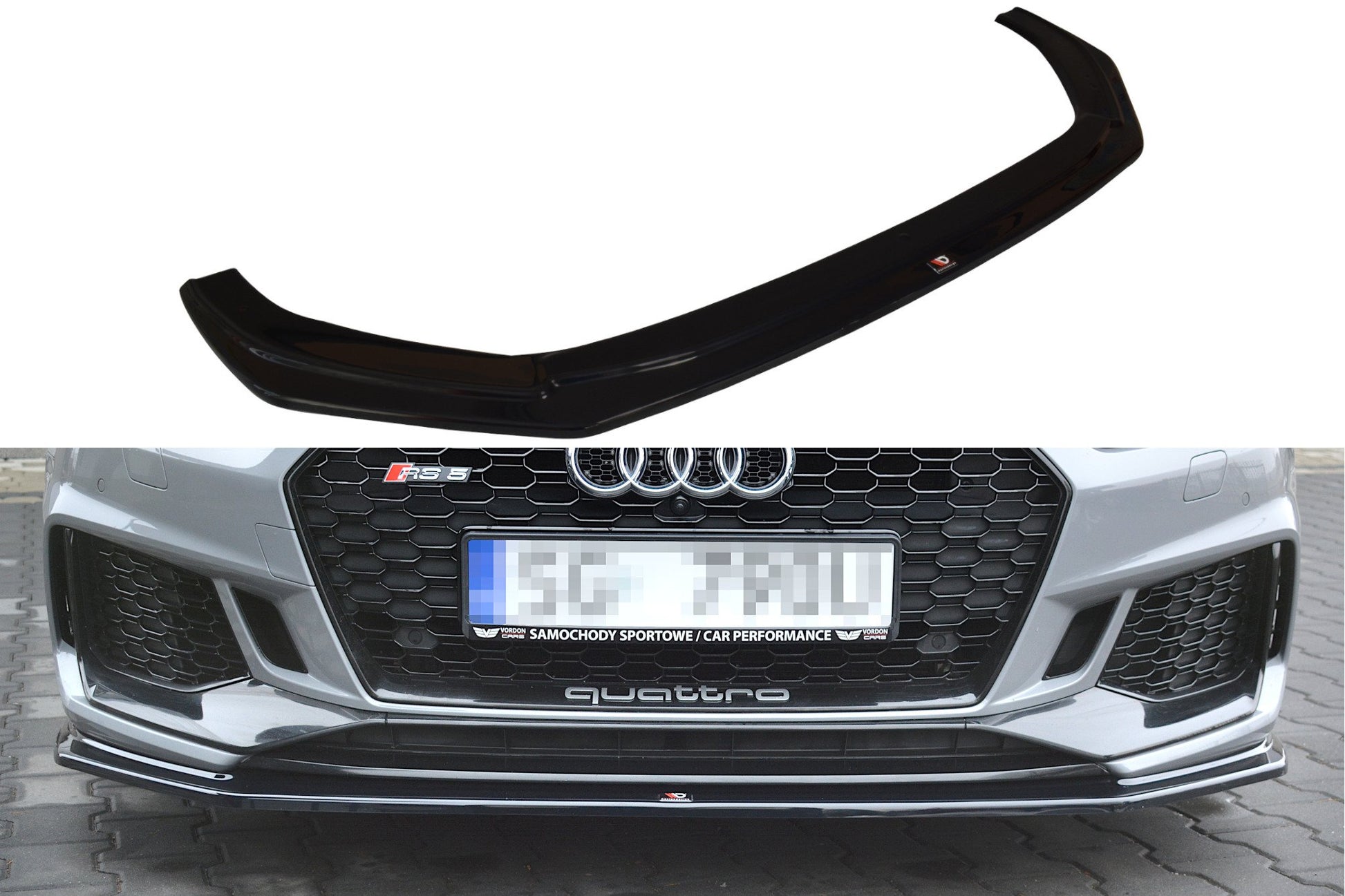 Front Ansatz V.2 für Audi RS5 F5 Coupe / Sportback schwarz Hochglanz