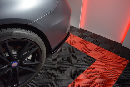 Heck Ansatz Flaps Diffusor für MERCEDES- BENZ C-KLASSE W205 COUPE AMG-LINE schwarz matt