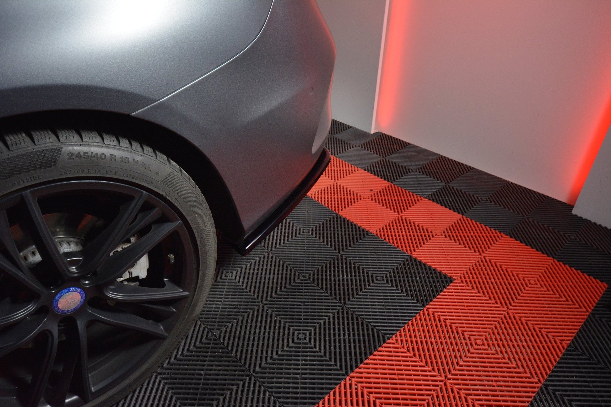 Heck Ansatz Flaps Diffusor für MERCEDES- BENZ C-KLASSE W205 COUPE AMG-LINE schwarz Hochglanz