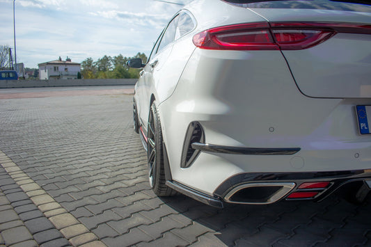 Heck Ansatz Flaps Diffusor für Kia ProCeed GT Mk3 schwarz Hochglanz