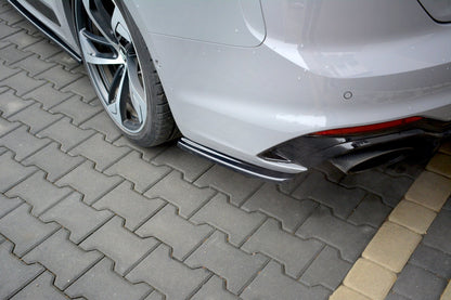 Heck Ansatz Flaps Diffusor für Audi RS5 F5 Coupe  schwarz Hochglanz